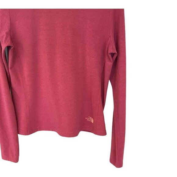 The North Face Long Sleeve Tee Base Pullover Crew Neck Hot Pink Women's Medium - Picture 2 of 9
